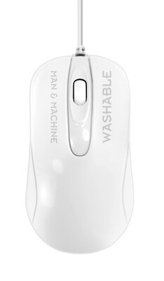 Man & Machine C Ergonomic Ambidextrous Optical USB Mouse, White (CM/W5)
