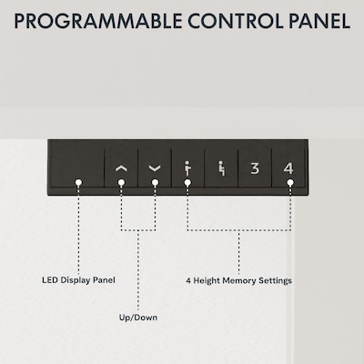 Flexispot EZ2 48"W Electric Adjustable Standing Desk, White (EZ2W-E)