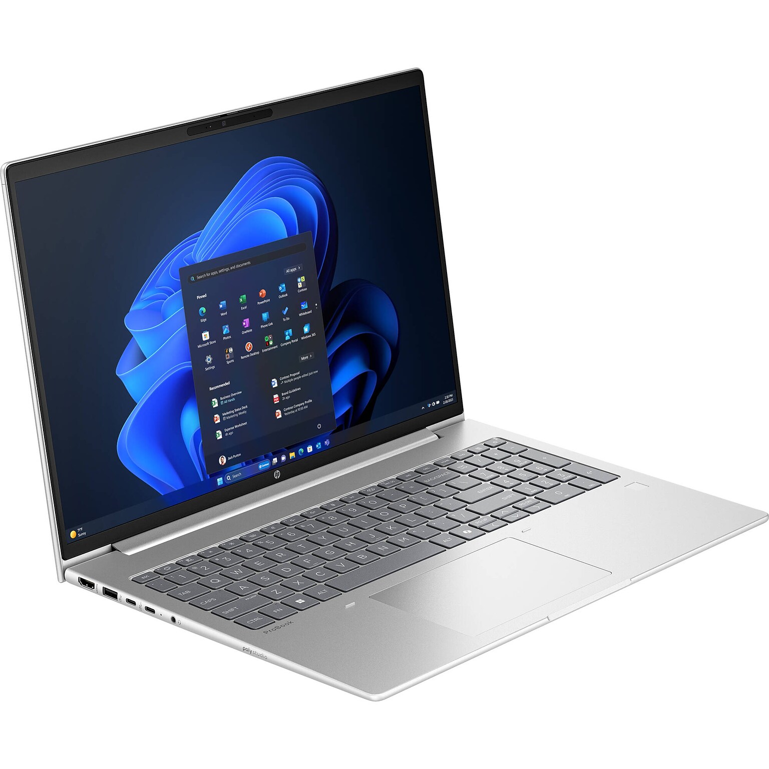 HP ProBook 4 G1i 16 IPS Laptop, Copilot+PC, Intel Core Ultra 5 225U, 16GB RAM, 256GB SSD, Windows 11 Pro, Silver (BB3Q4UT#ABA)
