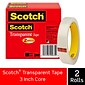 Scotch Transparent Tape Refill, 3/4 x 72 yds., 2 Rolls (600-2P34-72)