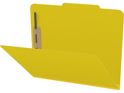 Medical Arts Press Pressboard Classification Folder, 2 Expansion, Letter Size, Yellow, 25/Box