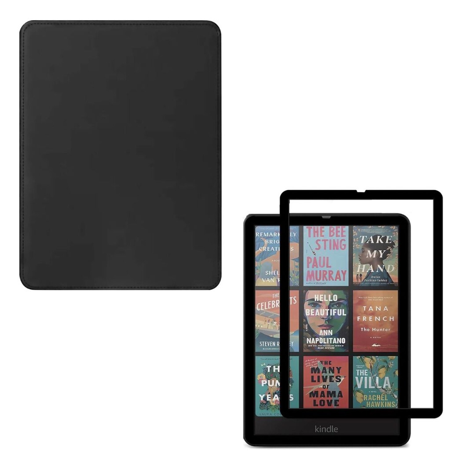 SaharaCase Indy TPU 7 Folio Case & Screen Protector for Kindle Paperwhite and Colorsoft, Black (TB00438-ZD-T70)