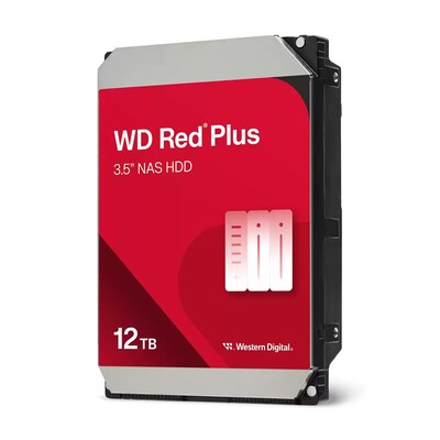 Western Digital Red Plus 12TB 3.5 SATA III Internal Hard Drive (WD120EFGX)
