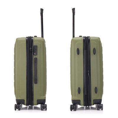 US Army FOX PRO 24" Hardside Suitcase, 4-Wheeled Spinner, TSA Checkpoint Friendly, Olive Drab (USLFPRO00M-GRN)