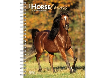 2024 BrownTrout Horse Lovers 6 x 7.75 Weekly & Monthly Engagement Planner, Multicolor (9781975468743)