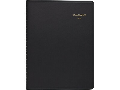 2024 AT-A-GLANCE 7 x 8.75 Weekly Appointment Book, Black (70-865-05-24)