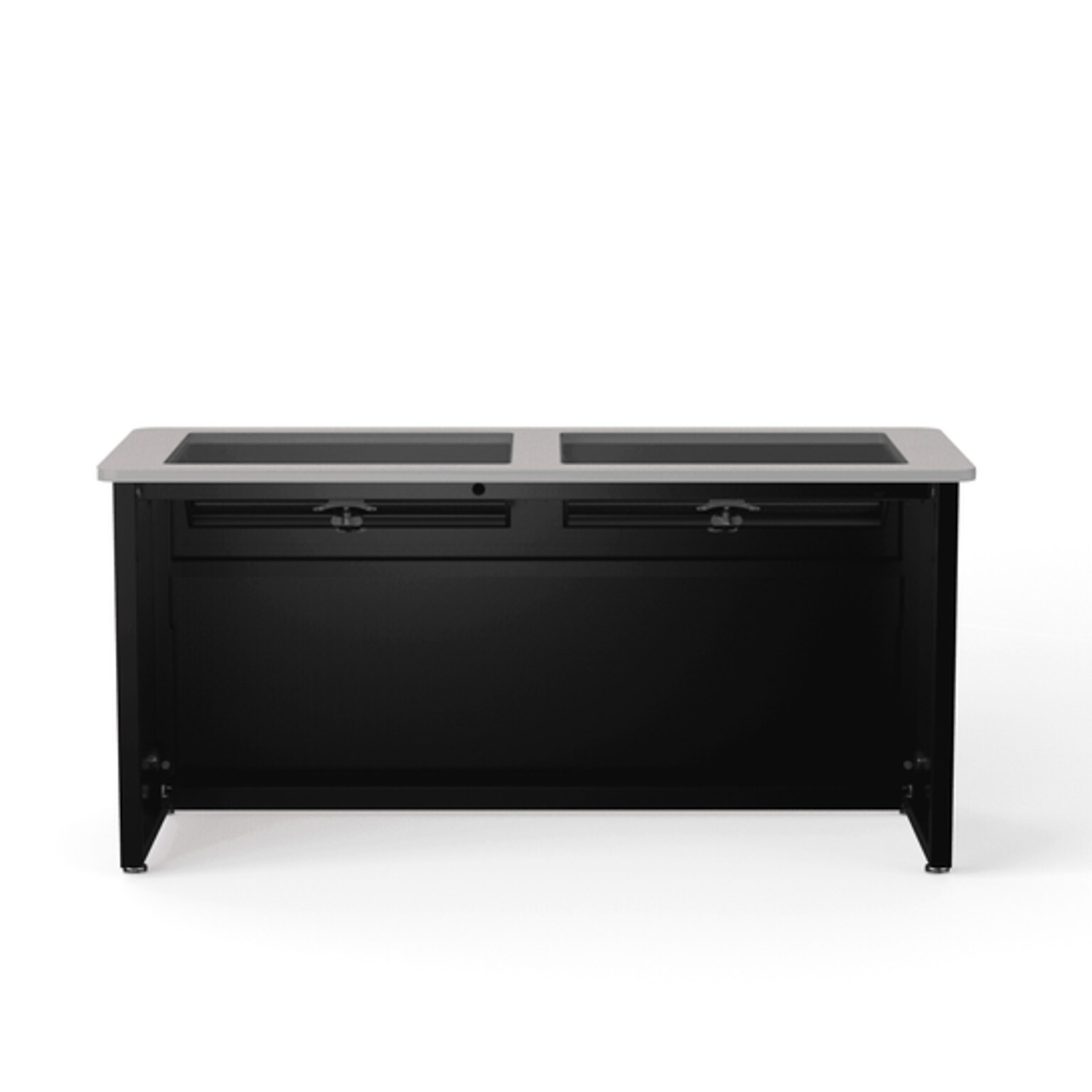 VersaDesk 60W Downview Computer Desk, Grey/Black (DV6024-BG)