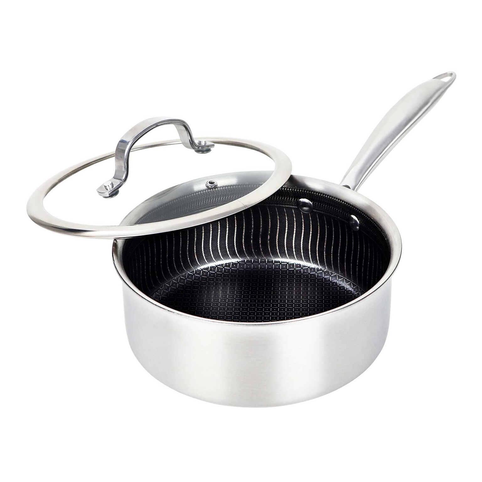 Brentwood 3-Qt. Saucepan With Glass Lid, Stainless Steel (B-SPH20L)