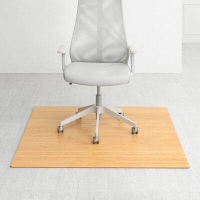 Anji Mountain Standard Bamboo Carpet & Hard Floor Chair Mat, 48 x 52, Natural (AMB24012)