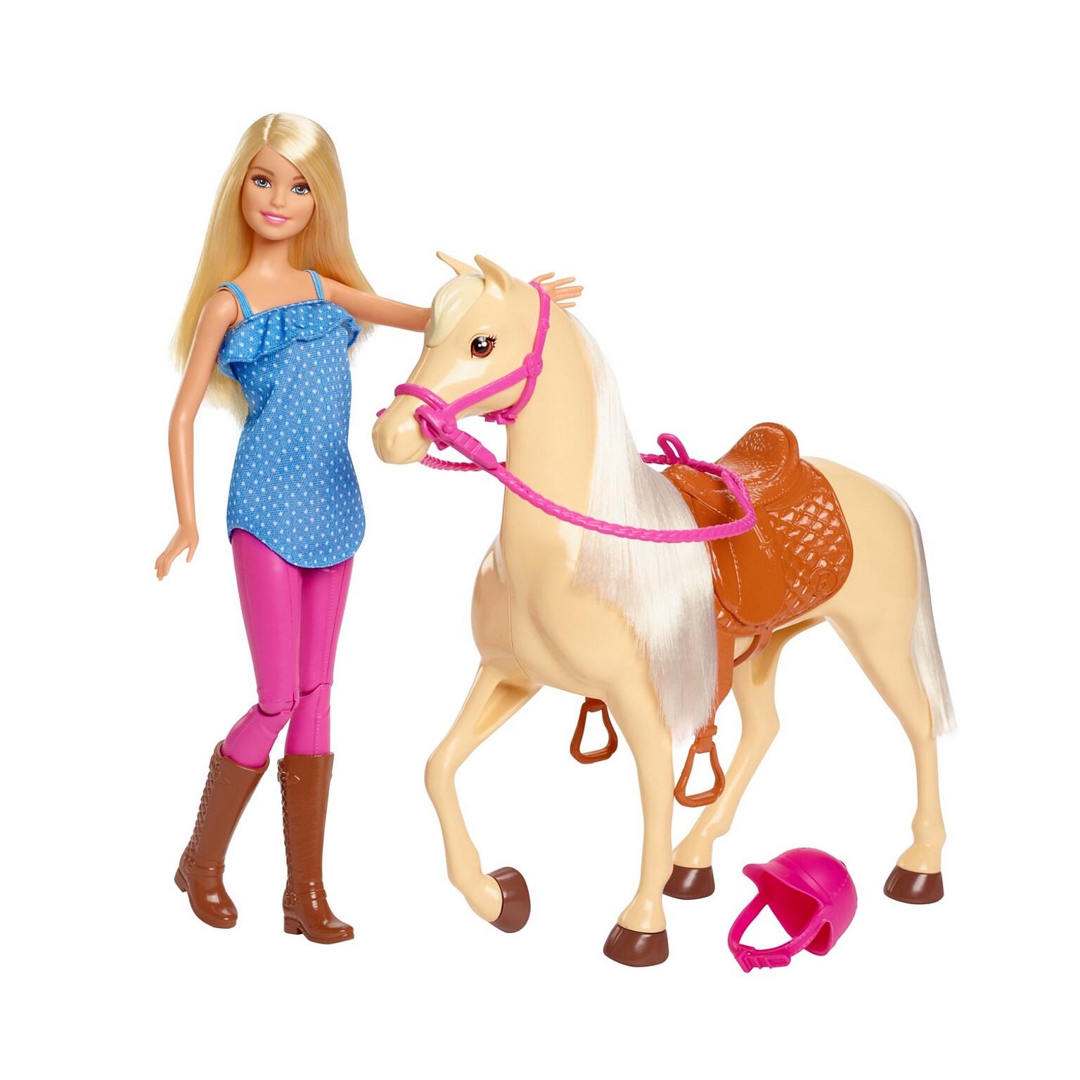 Mattel Barbie Doll and Horse Playset, 3/Pack (FXH13)