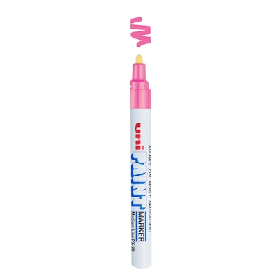 Uni Paint Medium Bullet Tip Marker, Pink, 12/Pack (63611DZ)