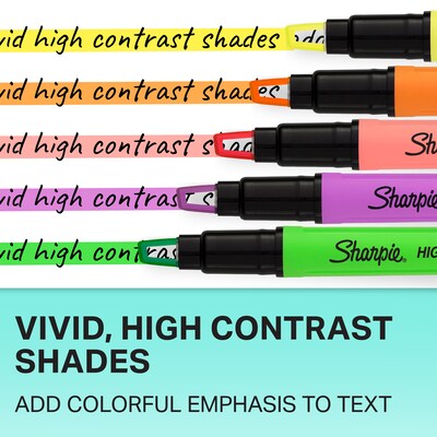 Sharpie Clear View Highlighter, Chisel Tip, Assorted, 3/Pack (1950748/2128214)