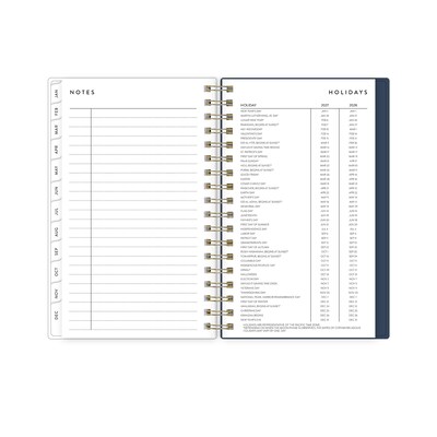 2027 Blue Sky Bespoke Letterpress Cranes In Flight 6.125" x 3.625" Calendar Year Weekly & Monthly Standard Planner