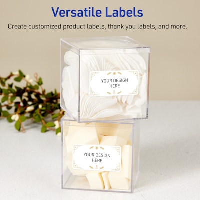 Avery Rectangle Multipurpose Labels, 2" x 4", White, 100/Pack (19479370630)