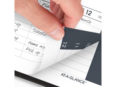 2025 AT-A-GLANCE 5" x 8" Weekly Appointment Book, Faux Leather Cover, Black (70-075-05-25)