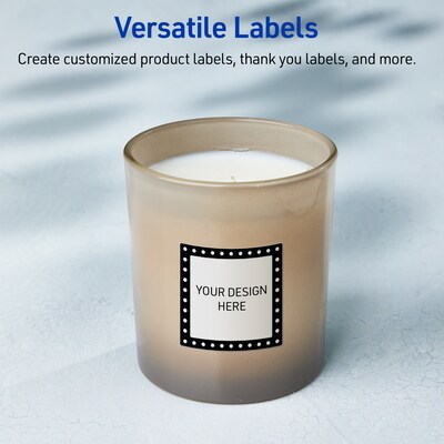 Avery Laser/Inkjet Square Multipurpose Labels, 2" x 2", White, 120/Pack (S00DKQ)