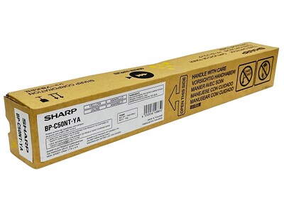 Sharp BP-C50NT-YA Yellow Toner Cartridge, Prints Up to 8,000 Pages