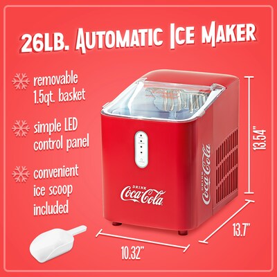 Coca-Cola Countertop Ice Maker, Plastic (CKICEBSC26CR)