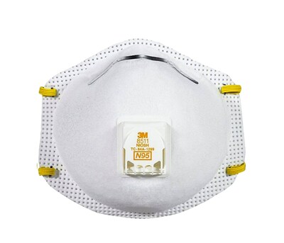 3M™ Disposable Particulate Respirator N95 with 3M™ Cool Flow™ Valve, 10/Pack (8511)