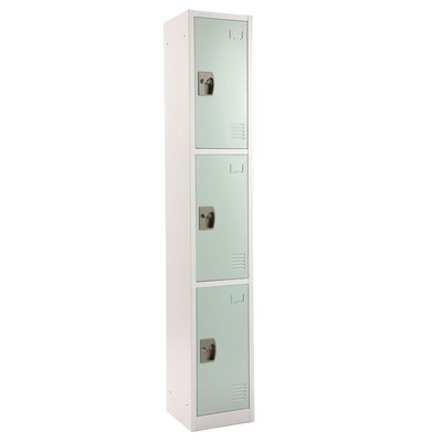 AdirOffice 72'' 3-Tier Misty Green Storage Locker (ADI629-203-MGRN)