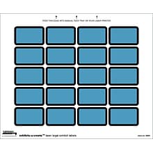 Tabbies Exhibits-U-Create Labels, Blank, 1 X 1 5/8, Blue, 240/Pack (48091)