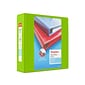 Staples® Heavy Duty 3" 3 Ring View Binder with D-Rings, Chartreuse (ST56322-CC)