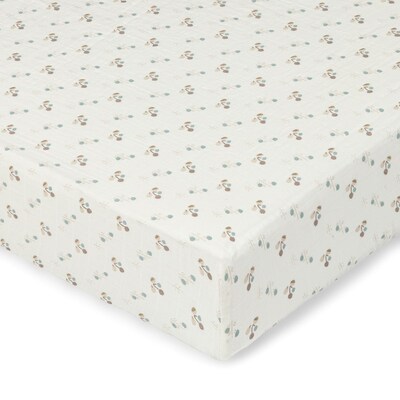 Organic Cotton Poppy Fitted Crib Sheet