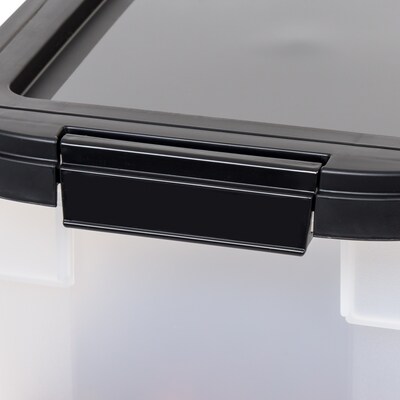 Iris 12.75 Quart Storage Container with Lid, Plastic, White, 2/Pack (500305)
