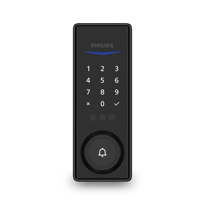 Philips Wi-Fi Smart Deadbolt with Palm Recognition & Lever – Satin Nickel
