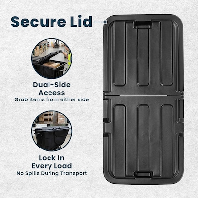 Alpine Industries Hinged Tilt Truck Lid, 1/2 Cubic Yard, Black, (500-12HL-BLK)