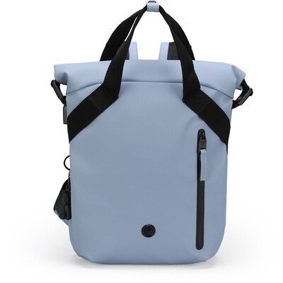 SwissDigital LAMONE Rolltop Laptop Compatible Backpack, Medium, Light Blue (SD1686-13)