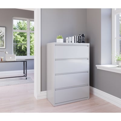 Quill Brand® 4-Drawer Lateral File Cabinet, Locking, Letter/Legal, Gray, 36"W (20299D)