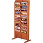 Wooden Mallet Solid Wood Literature Display Units; 49x22x12", Oak, 20-Pocket, Free-Standing