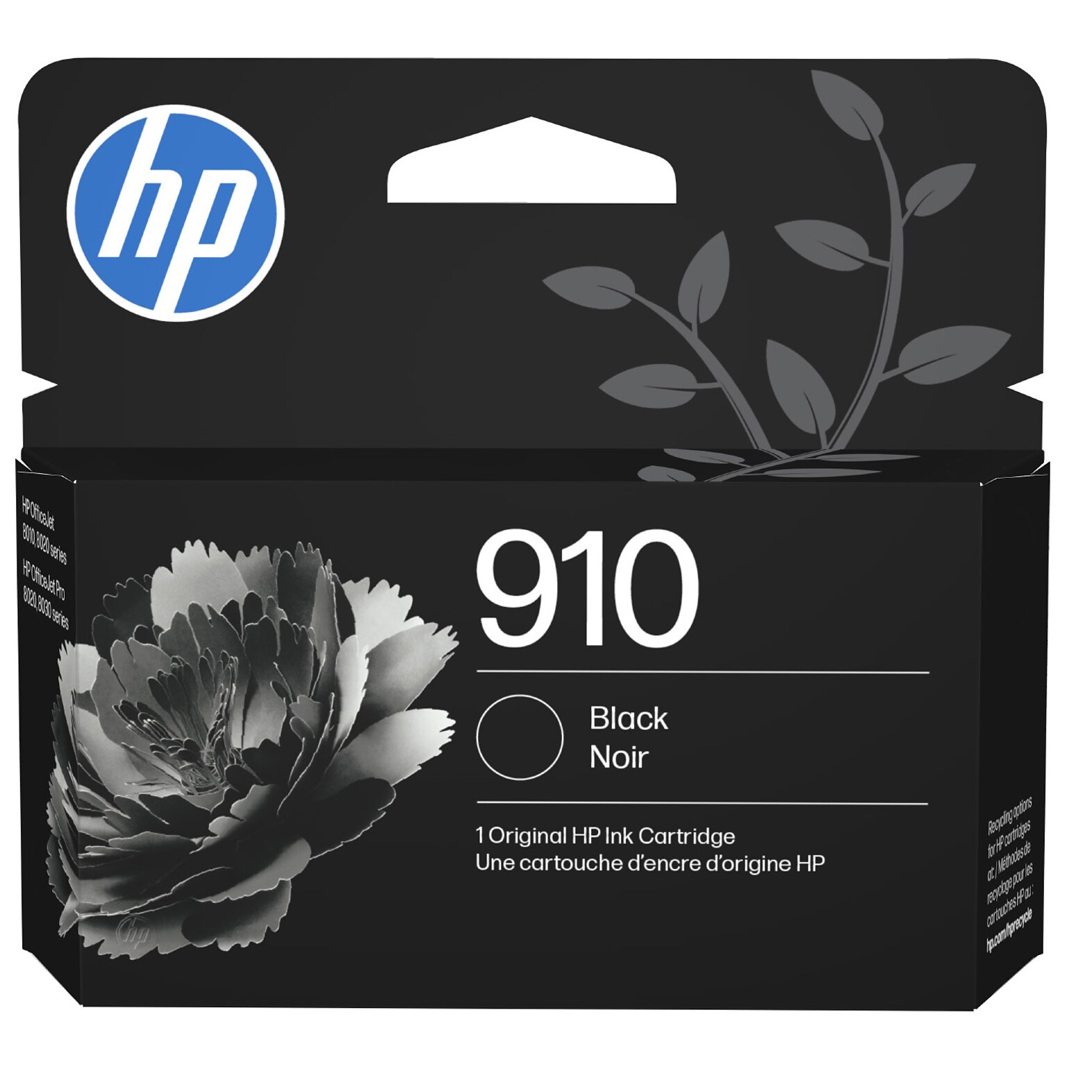 HP 910 Black Standard Yield Ink Cartridge, Prints Up to 250 Pages (3YL61AN#140)