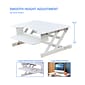 Rocelco 32"W 5"-17"H Adjustable Standing Desk Converter, White (R ADRW)