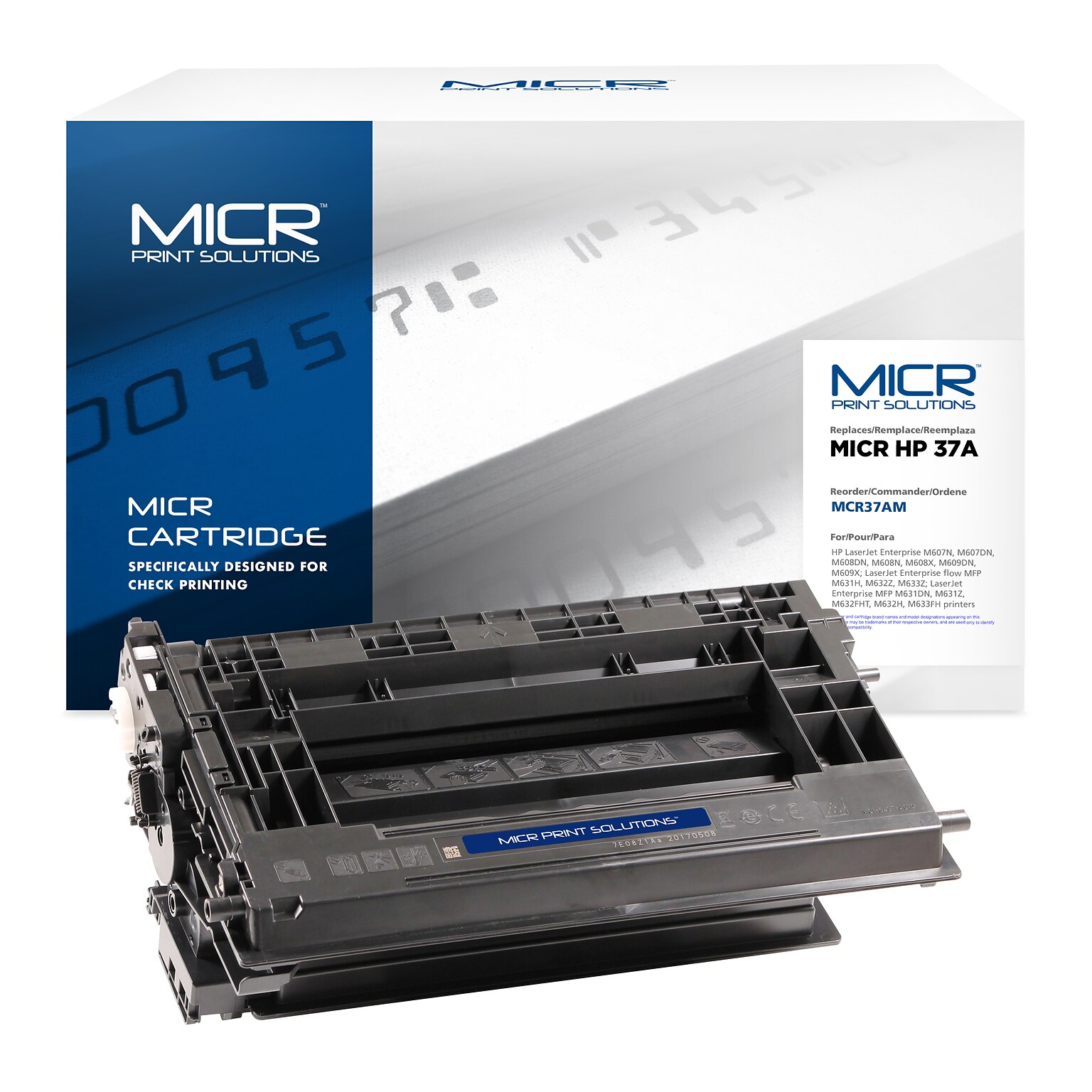 MICR Print Solutions Compatible Black Standard Yield MICR Toner Cartridge Replacement for HP 37A