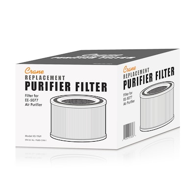 Crane HS-1969 HEPA Air Purifier Filter, 5.19" x 6.85"