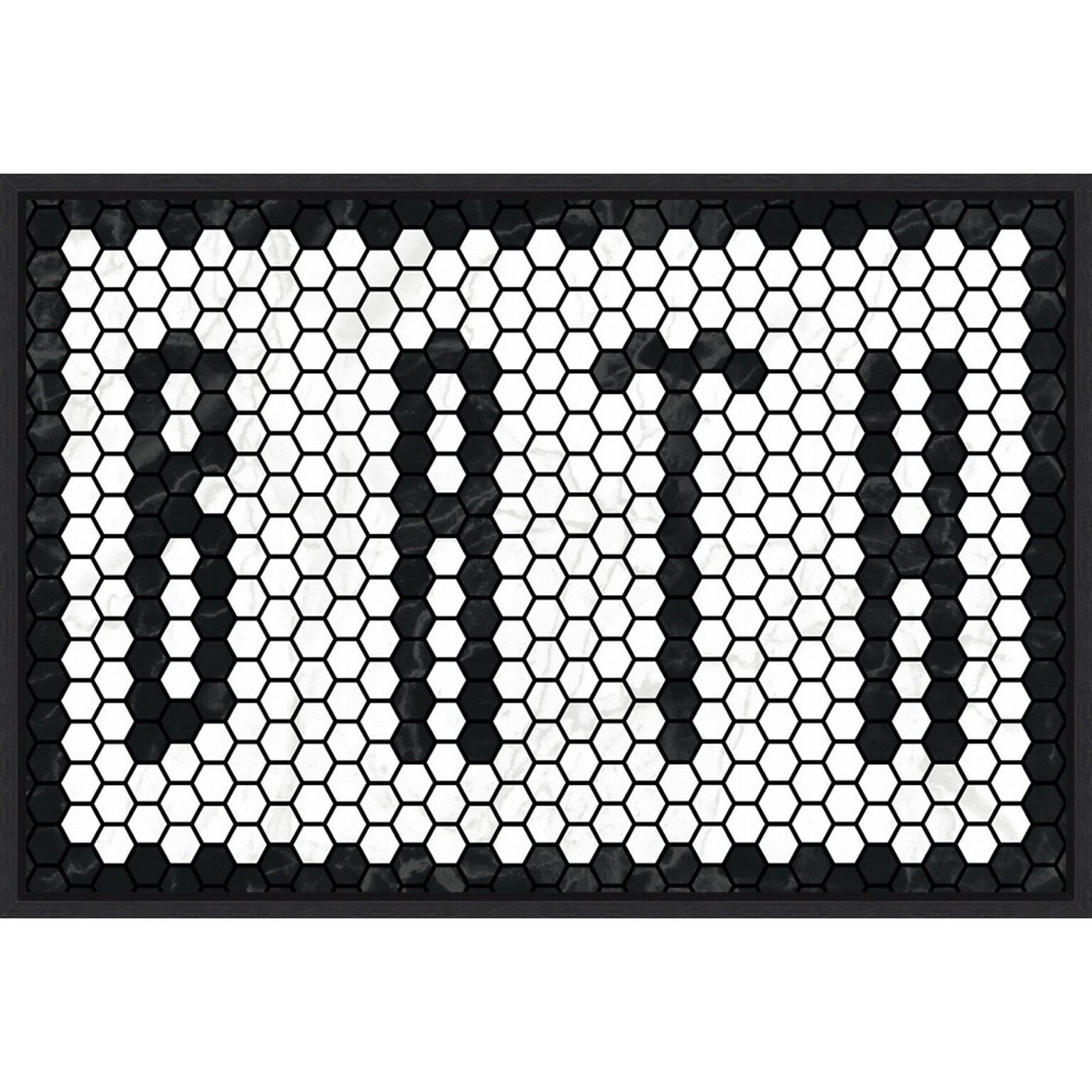 Amanti Art Bath Tiles by Wild Apple Portfolio Framed Canvas Wall Art Print, 33 x 23 (A42677249610)