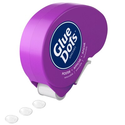 Dot N Go Adhesive Dots, Purple, 6/Carton (GD120)