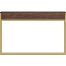 Martha Stewart Ollie 47W Home Office Desk with 3 Drawers, Walnut/Polished Brass (ZGZP028BRGLD)