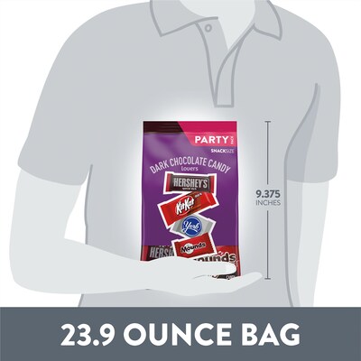 Hershey Dark Chocolate Lovers Snack Size Assorted Dark Chocolate Candy Party Pack, 23.9 oz. (HEC99995)