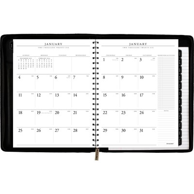 2026 AT-A-GLANCE Executive 8.25" x 11" Weekly & Monthly Appointment Book, Faux Leather Cover, Black (70-NX81-05-26)