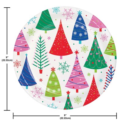 Say Hooray! Joyful and Jolly Paper Plates and Napkins Kit, Multicolored, 48/Pack (DTC9404E2G)