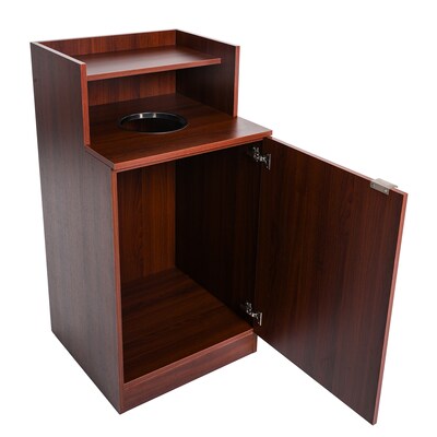 Alpine Industries Trash Can, 32 Gallon, Mahogany (ALP476-DH-MA)