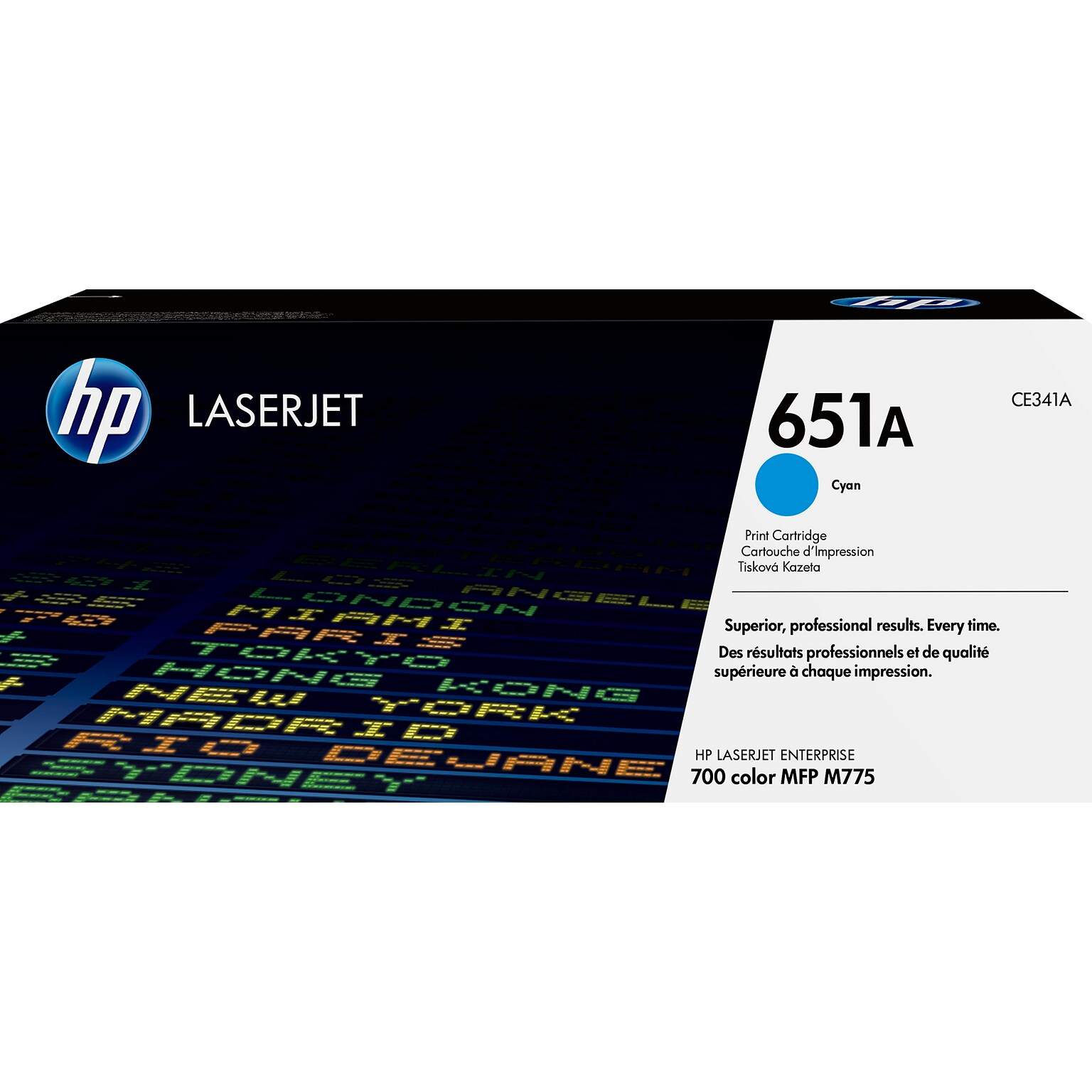 HP 651A Cyan Standard Yield Toner Cartridge, Prints Up to 16,000 Pages (CE341A)