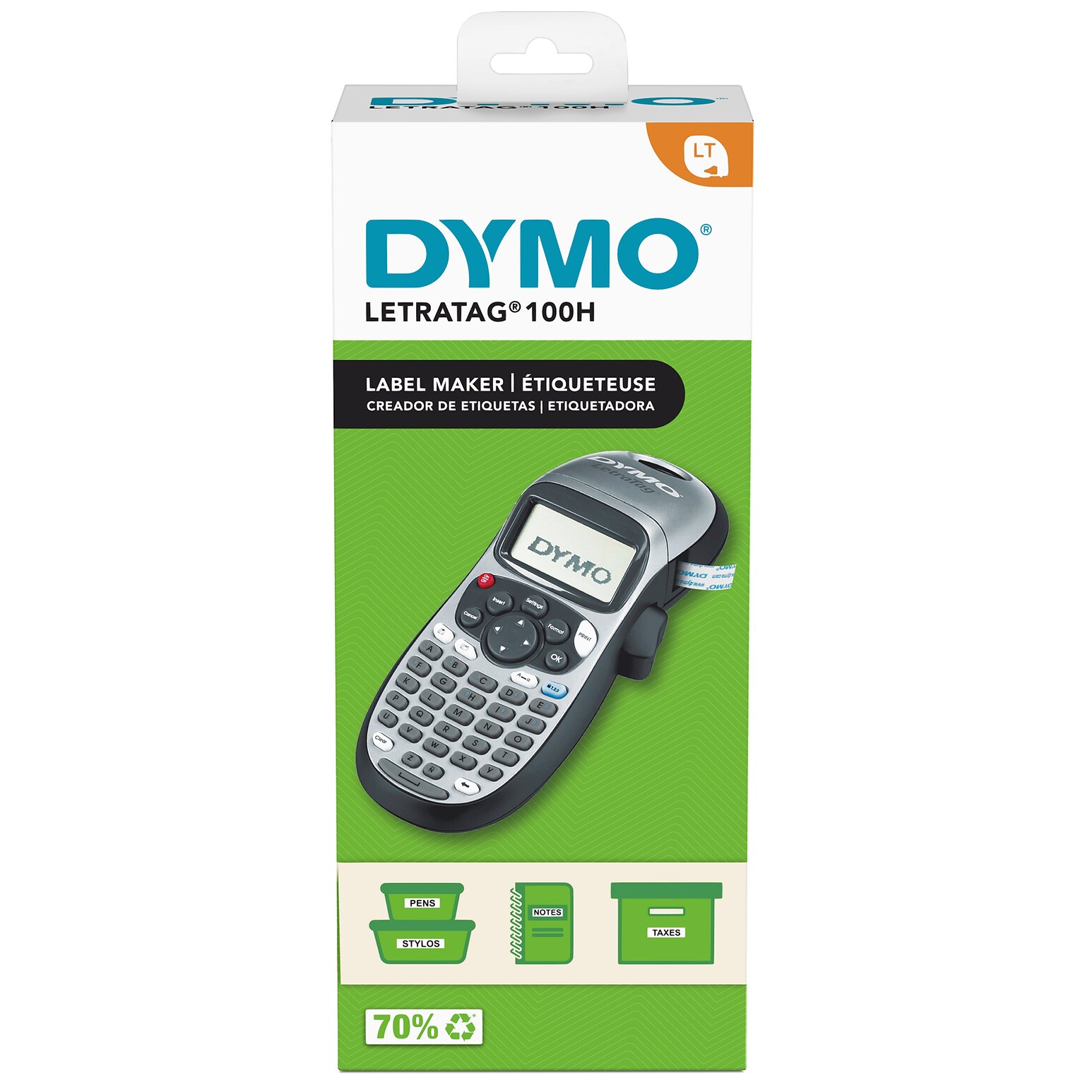 DYMO LetraTag LT-100H Portable Thermal Label Maker, Silver (2174561)