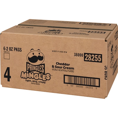 Pringles Mingles Cheddar & Sour Cream Puffed Chips, 2 oz., 6/Case (KEE29255)