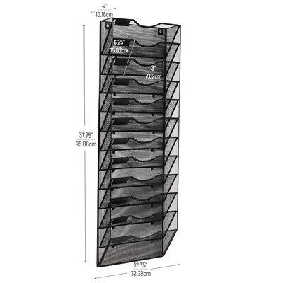 Mind Reader Front Loading Letter Tray, Black (MAG12C-BLK)