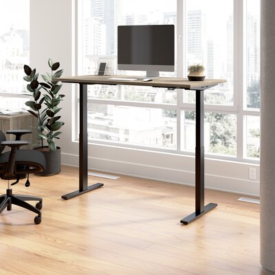 Bush Business Furniture Move 60 Series 60W Electric Height Adjustable Standing Desk, Modern Hickory