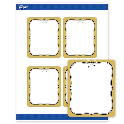 Avery Rectangle Laser/Inkjet Multipurpose Labels, 4 x 3-1/3, White, 40/Pack (19479370971)